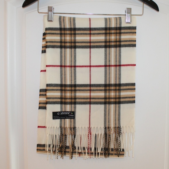 V. FRAAS cashmink plaid scarf (NWOT) - Picture 6 of 9
